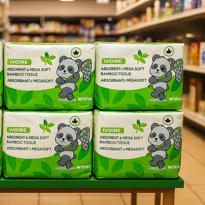 Papier toilette ultra doux 2 plis – 24 rouleaux = 48 rouleaux – 300 feuilles par rouleau | Confort premium et grande capacité